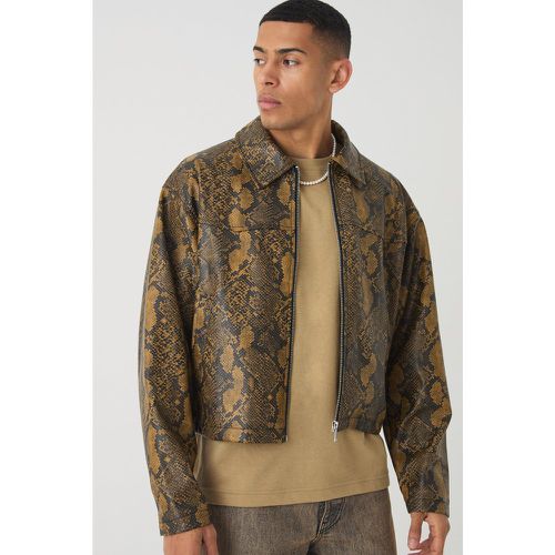 Veste Harrington oversize à imprimé serpent - S - Boohooman - Modalova