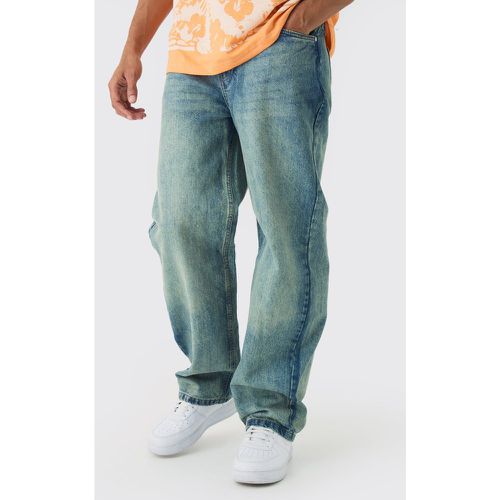 Jean baggy rigide en antique - 28S - Boohooman - Modalova