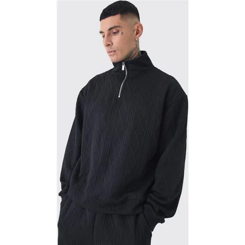 Tall - Sweat oversize à col zippé montant - S - Boohooman - Modalova