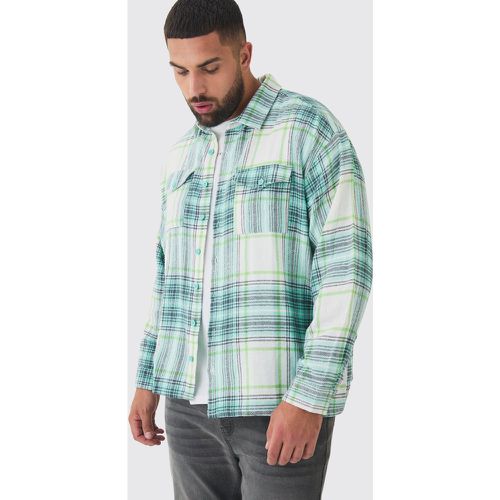 Grande taille - Chemise oversize à carreaux - XXXL - Boohooman - Modalova