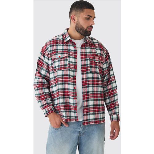 Grande taille - Chemise oversize à carreaux - XXXL - Boohooman - Modalova