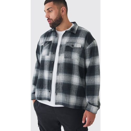 Grande taille - Chemise oversize à motif pied-de-poule - XXXL - Boohooman - Modalova