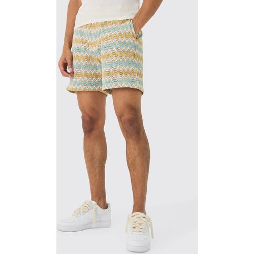 Short en crochet à taille élastiquée - S - Boohooman - Modalova