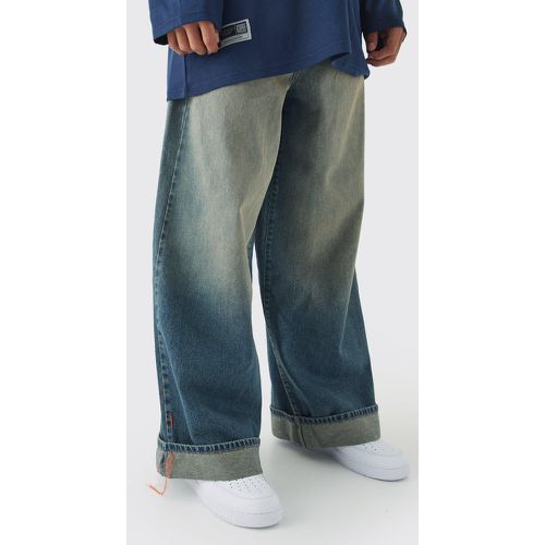 Jean baggy à coutures apparentes - 28R - Boohooman - Modalova