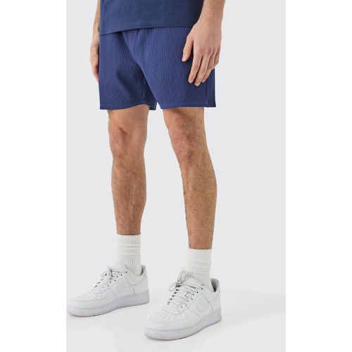 Short plissé en maille - S - Boohooman - Modalova