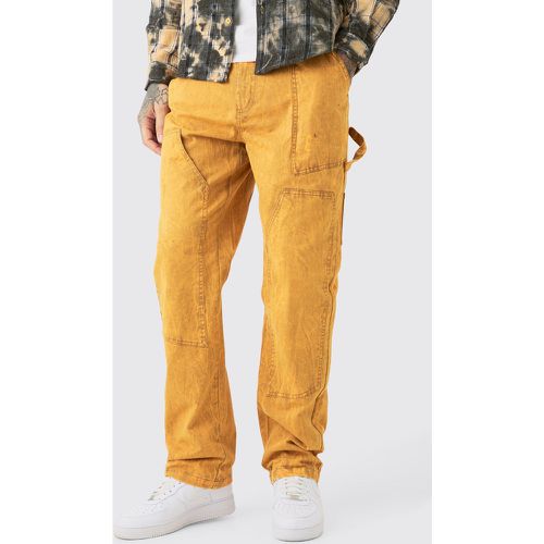 Tall - Pantalon droit charpentier délavé - 30 - Boohooman - Modalova