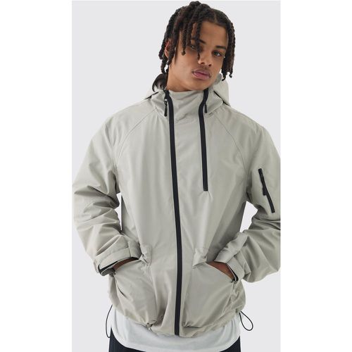 Coupe-vent zippé à capuche homme - S - Boohooman - Modalova