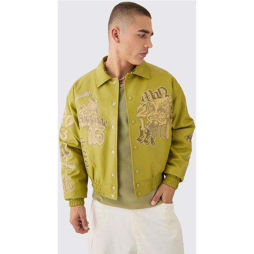 Bomber oversize basique homme - S - Boohooman - Modalova