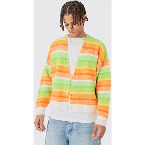 Cardigan oversize à rayures - S - Boohooman - Modalova