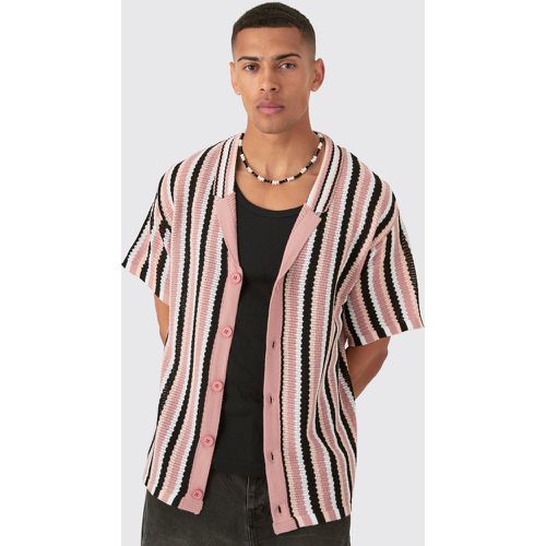 Chemise oversize rayée à coutures apparentes - L - Boohooman - Modalova