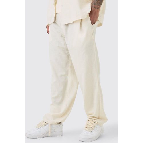 Grande taille - Pantalon large en lin à taille élastiquée - XXXL - Boohooman - Modalova