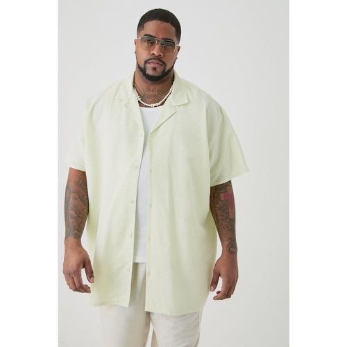 Grande taille - Chemise oversize en lin - XXL - Boohooman - Modalova