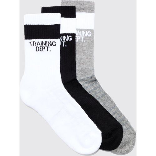 Lot de 3 paires de chaussettes matelassées - Active Training - ONE SIZE - Boohooman - Modalova