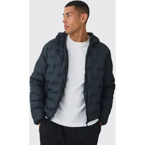 Veste matelassée à capuche en - XS - Boohooman - Modalova