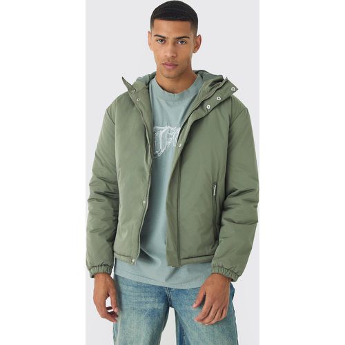 Parka mi-longue à capuche matelassée homme - S - Boohooman - Modalova