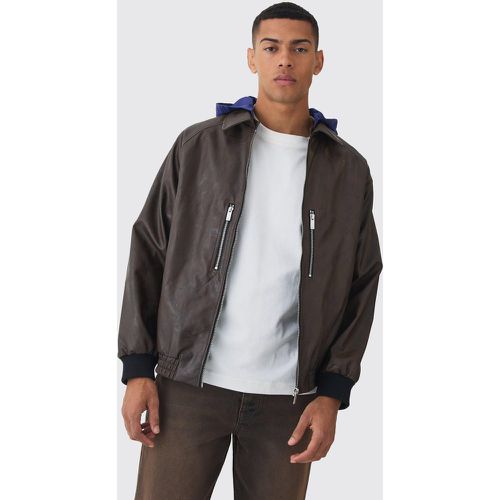 Bomber à capuche détachable homme - S - Boohooman - Modalova