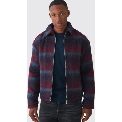 Veste Harrington oversize à carreaux - S - Boohooman - Modalova