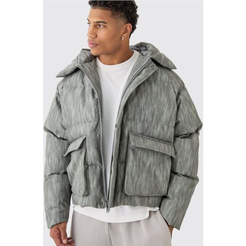 Doudoune oversize délavée - L - Boohooman - Modalova