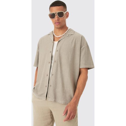 Chemise texturée délavée - L - Boohooman - Modalova