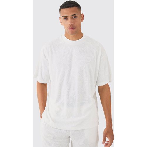 T-shirt oversize à motif jacquard - L - Boohooman - Modalova