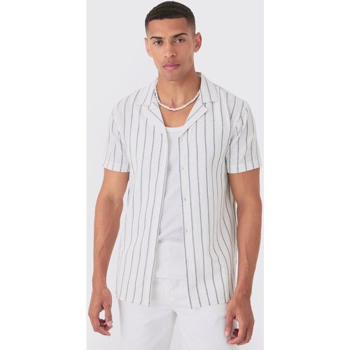 Chemise plissée à manches courtes - L - Boohooman - Modalova