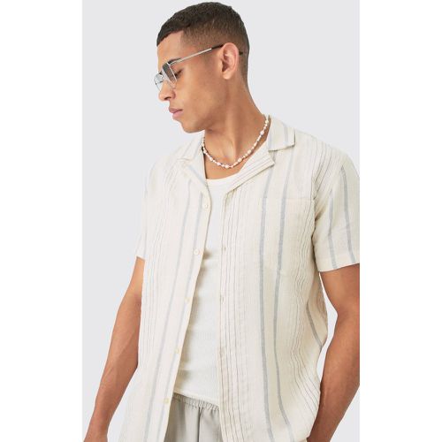 Chemise texturée à manches courtes - XS - Boohooman - Modalova