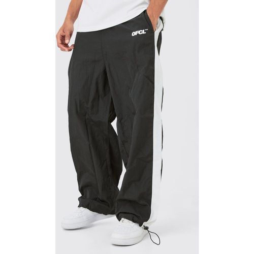 Pantalon parachute à empiècement contrastant - M - Boohooman - Modalova