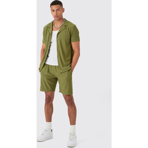 Ensemble côtelé à manches courtes et short - L - Boohooman - Modalova