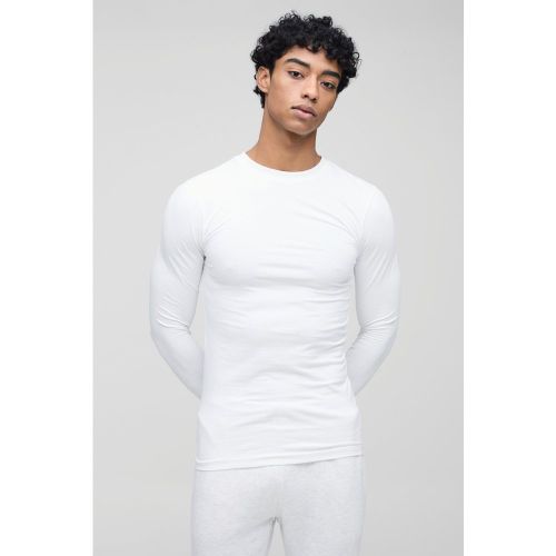 T-shirt moulant à manches longues - S - Boohooman - Modalova