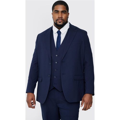 Plus Essential Regular Fit Suit Jacket In Navy - Boohooman - Modalova