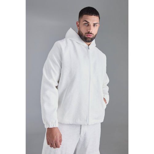 Grande taille - Veste à capuche en coton texturé - XXXL - Boohooman - Modalova