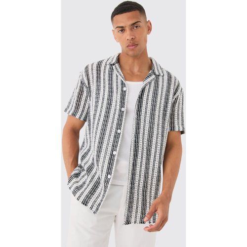 Chemise oversize rayée en maille - L - Boohooman - Modalova