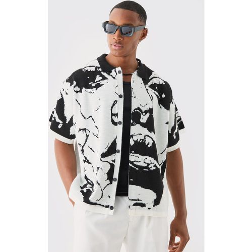 Chemise oversize en maille - S - Boohooman - Modalova