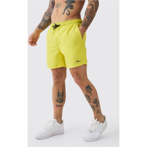 Short de bain mi-long à logo - MAN - M - Boohooman - Modalova