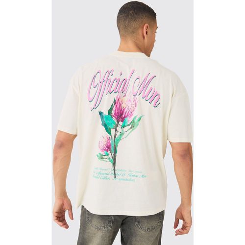 Oversized Official Man Floral T-shirt - Boohooman - Modalova