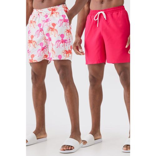 Lot de 2 shorts de bain super courts - S - Boohooman - Modalova