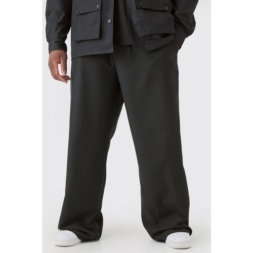 Plus Elasticated Waist Smart Straight Fit Trousers - - XXXL - Boohooman - Modalova