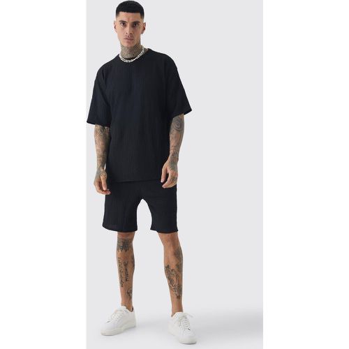 Tall - Ensemble texturé avec t-shirt et short homme - M - Boohooman - Modalova