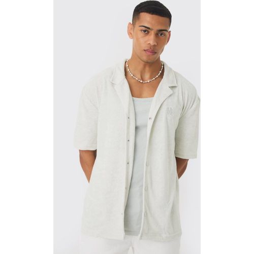 Chemise à broderie en tissu éponge - S - Boohooman - Modalova