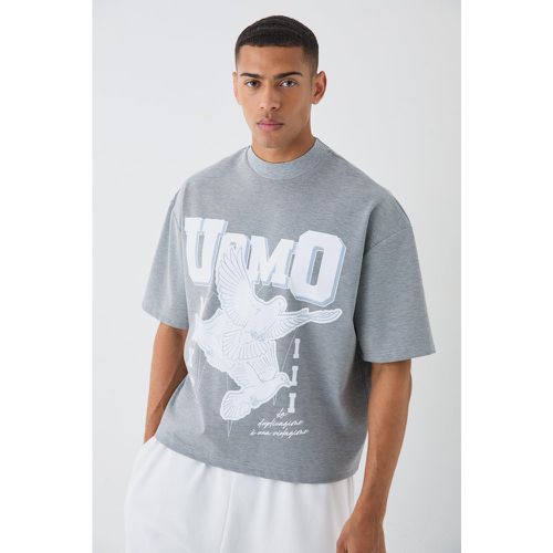 T-shirt épais oversize imprimé - S - Boohooman - Modalova