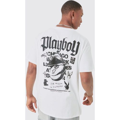 T-shirt oversize imprimé Playboy - S - Boohooman - Modalova