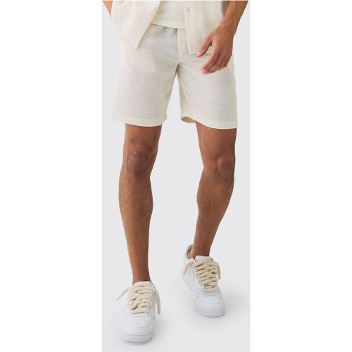 Short confort texturé à taille élastiquée homme - S - Boohooman - Modalova