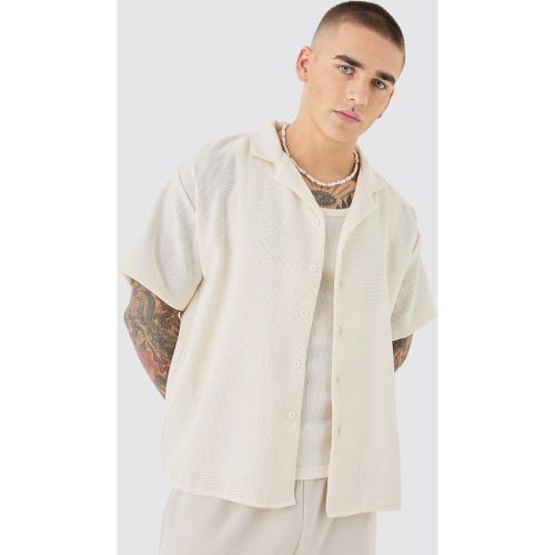 Chemise oversize texturée à manches courtes homme - L - Boohooman - Modalova