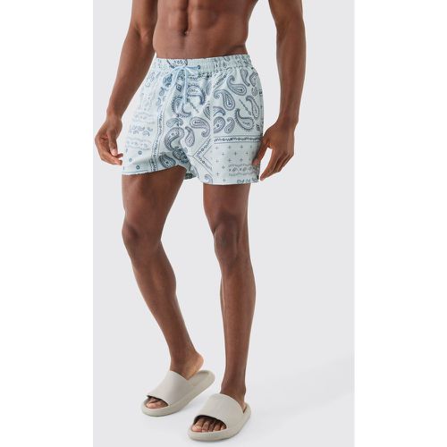 Short de bain court à imprimé cachemire - S - Boohooman - Modalova