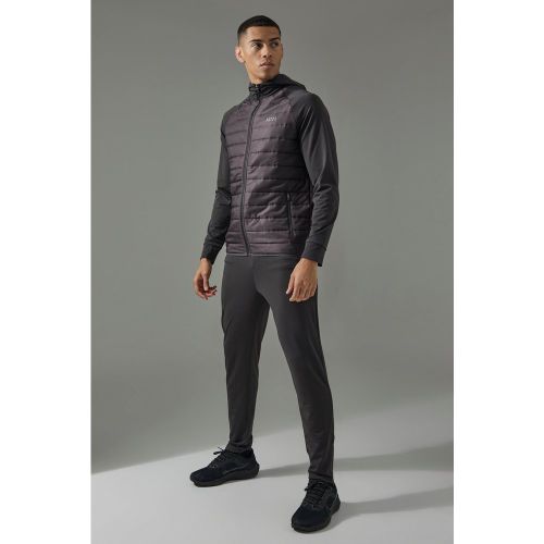 Survêtement matelassé à capuche - MAN Active - S - Boohooman - Modalova
