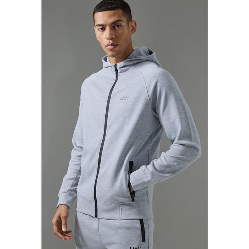 Sweat à capuche zippé en polaire - MAN Active homme - S - Boohooman - Modalova