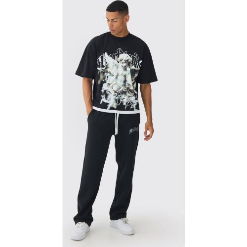 Ensemble oversize imprimé à manches longues - L - Boohooman - Modalova