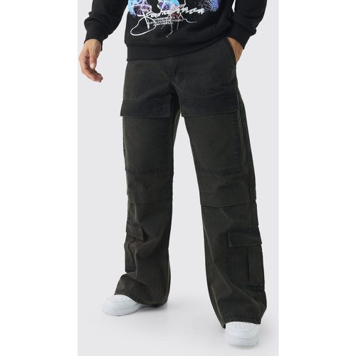 Pantalon cargo flare délavé - 28 - Boohooman - Modalova