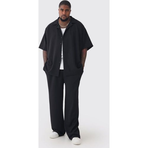 Grande taille - Ensemble oversize avec chemise et pantalon - XXXXXL - Boohooman - Modalova