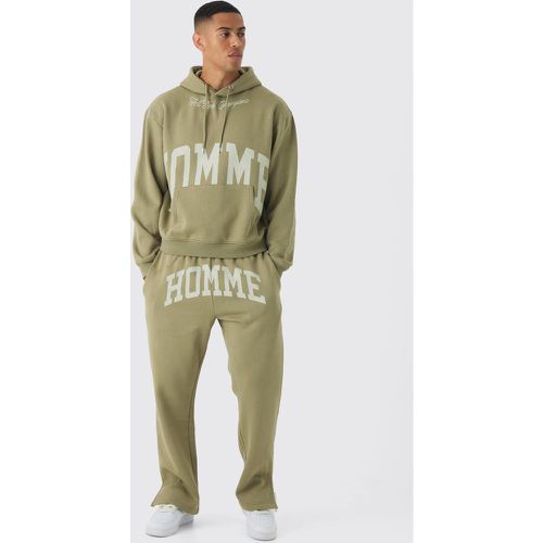 Survêtement oversize fendu - M - Boohooman - Modalova